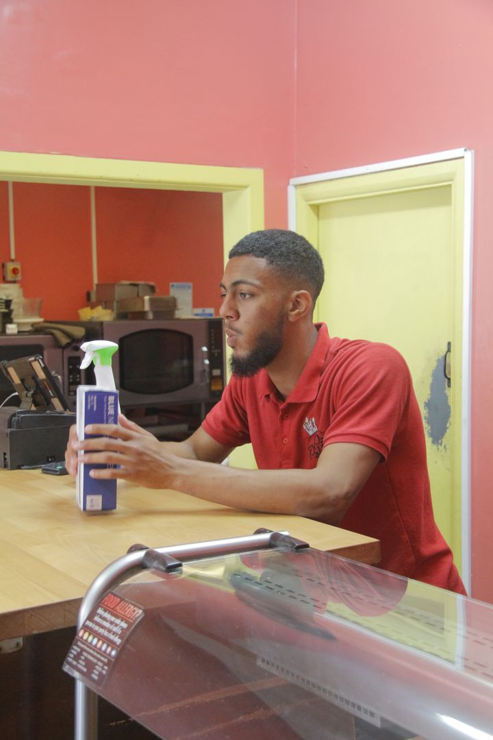 Yaseen working his 9-5 job