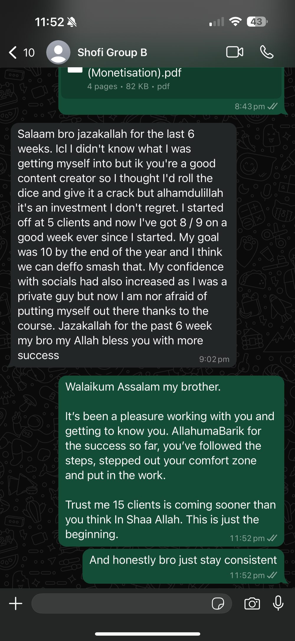 Content 2 Cash client result